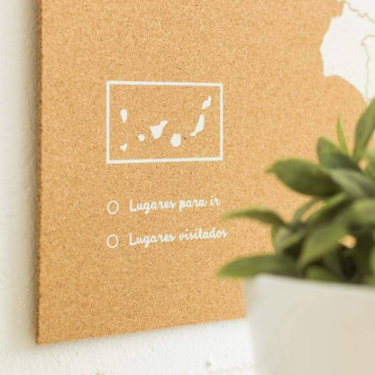 Mapa de corcho - Woody Map Natural España----Misswood