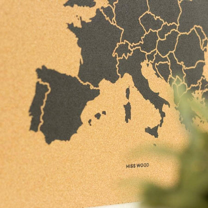 Mapa de corcho - Woody Map Natural Europa----Misswood