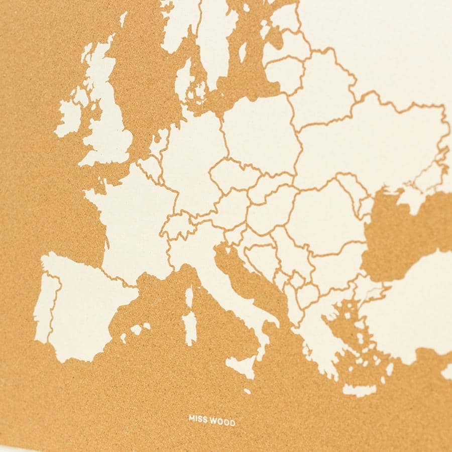 Mapa de corcho - Woody Map Natural Europa----Misswood