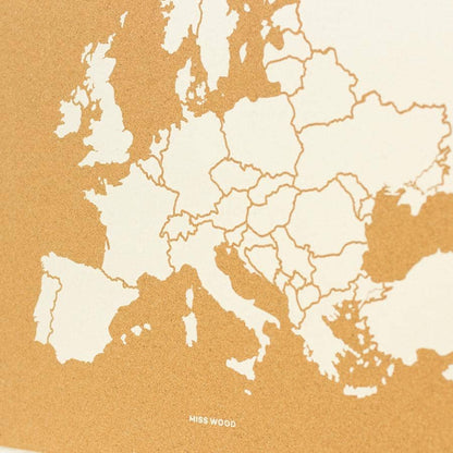 Mapa de corcho - Woody Map Natural Europa----Misswood