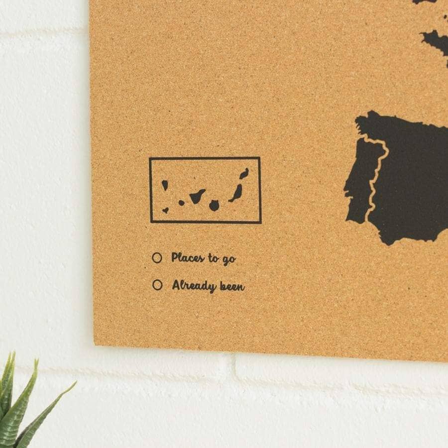 Mapa de corcho - Woody Map Natural Europa----Misswood