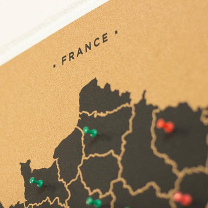 Mapa de corcho - Woody Map Natural Francia----Misswood