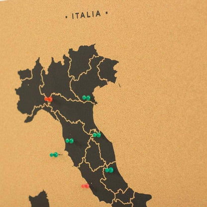 Mapa de corcho - Woody Map Natural Italia----Misswood