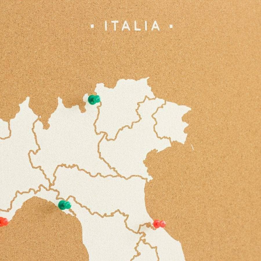 Mapa de corcho - Woody Map Natural Italia----Misswood