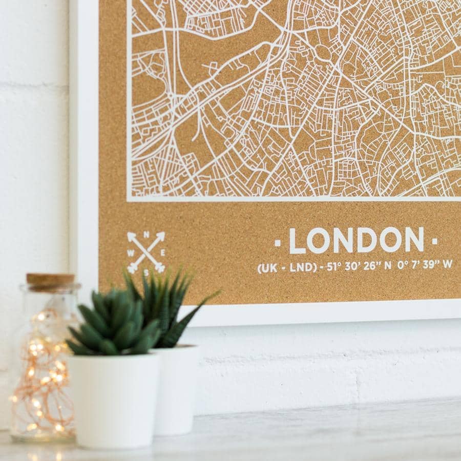 Mapa de corcho - Woody Map Natural Londres----Misswood