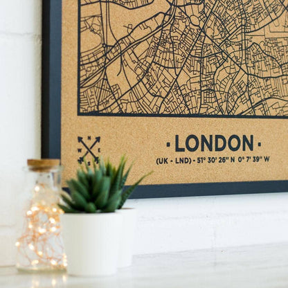 Mapa de corcho - Woody Map Natural Londres----Misswood