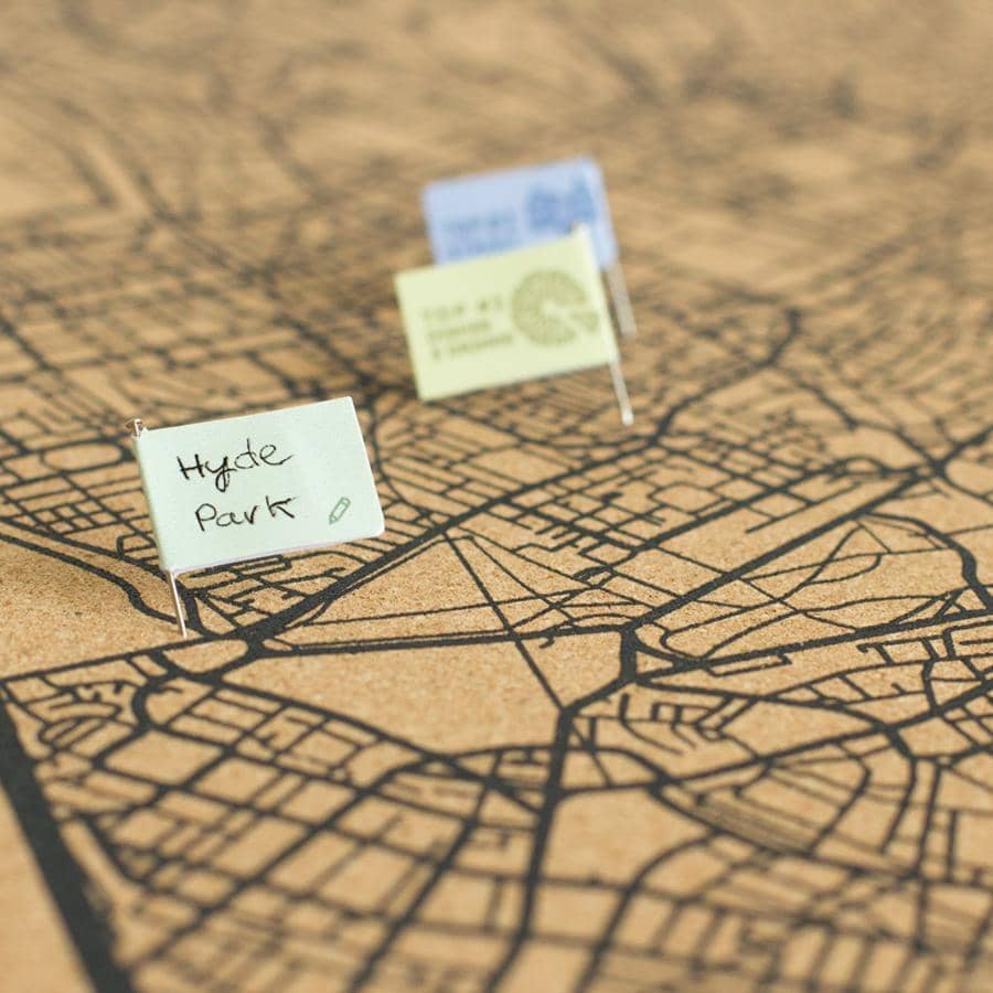 Mapa de corcho - Woody Map Natural Londres----Misswood