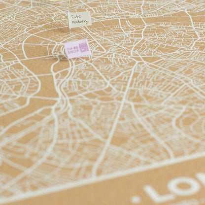 Mapa de corcho - Woody Map Natural Londres----Misswood