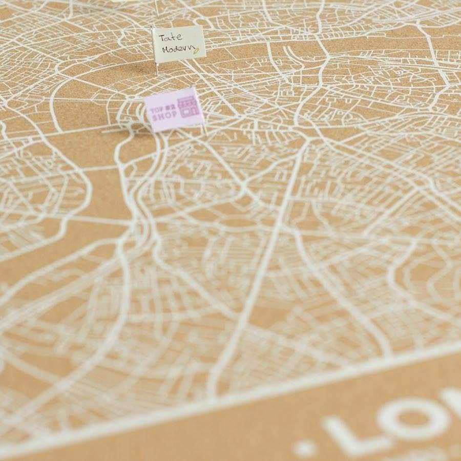 Mapa de corcho - Woody Map Natural Londres----Misswood
