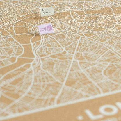 Mapa de corcho - Woody Map Natural Londres----Misswood