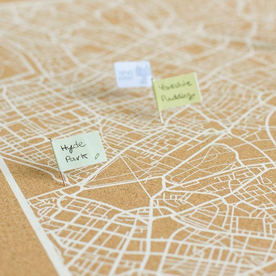 Mapa de corcho - Woody Map Natural Londres----Misswood