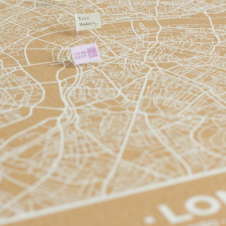 Mapa de corcho - Woody Map Natural Londres----Misswood