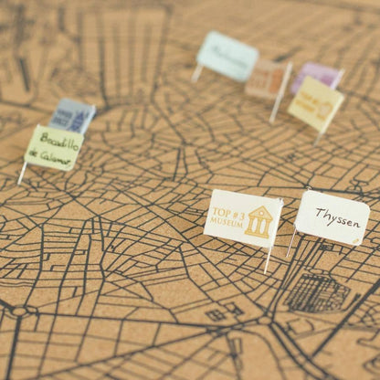 Mapa de corcho - Woody Map Natural Madrid----Misswood