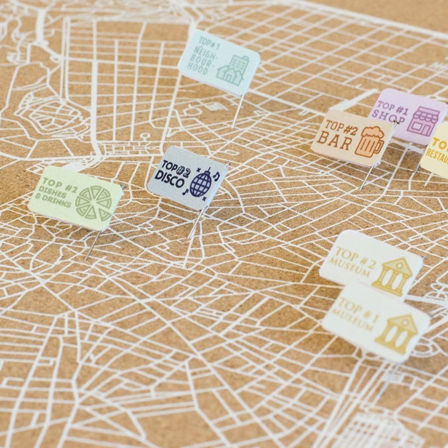 Mapa de corcho - Woody Map Natural Madrid----Misswood