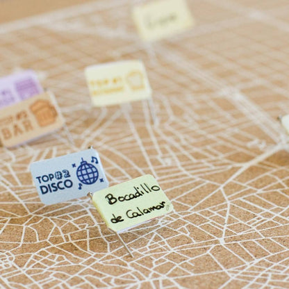 Mapa de corcho - Woody Map Natural Madrid----Misswood