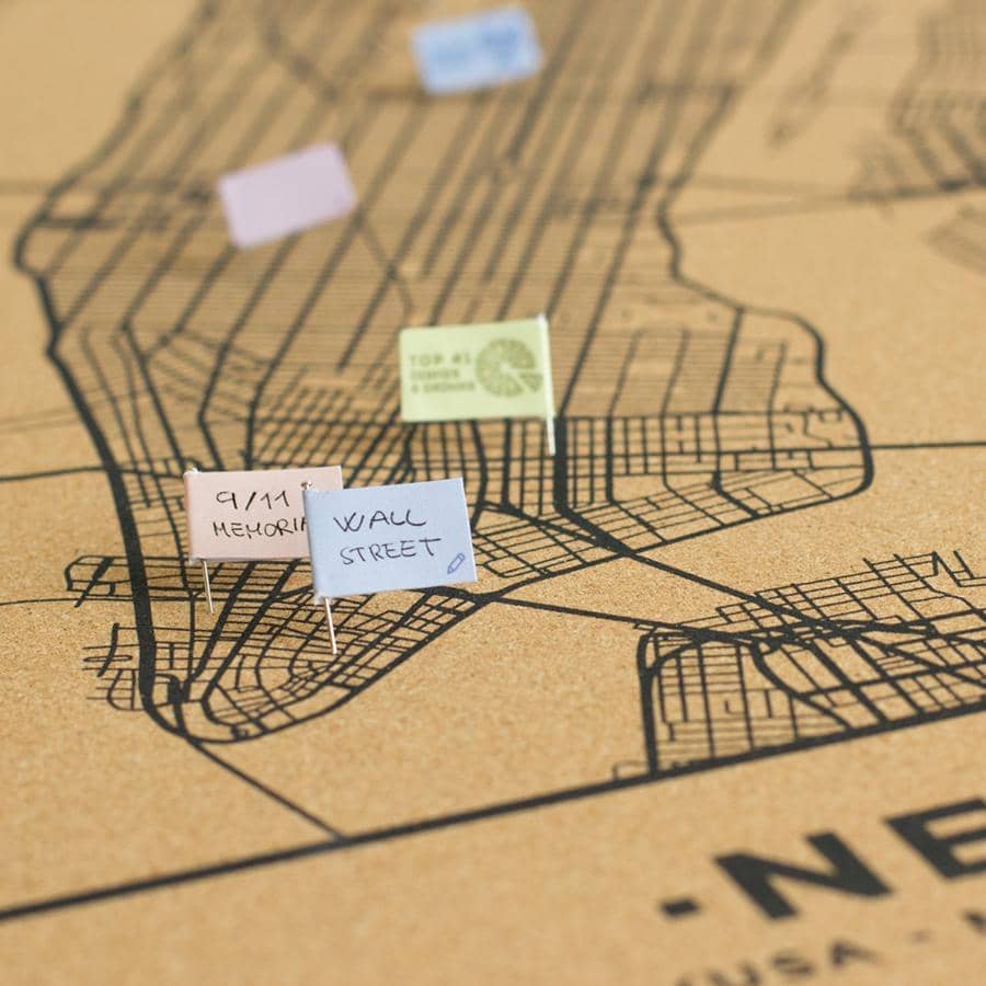 Mapa de corcho - Woody Map Natural Nueva York----Misswood