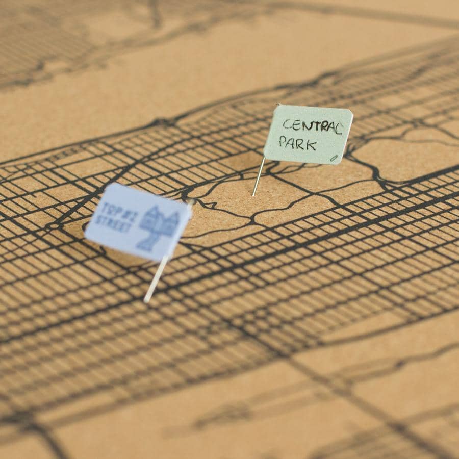 Mapa de corcho - Woody Map Natural Nueva York----Misswood