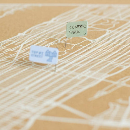 Mapa de corcho - Woody Map Natural Nueva York----Misswood