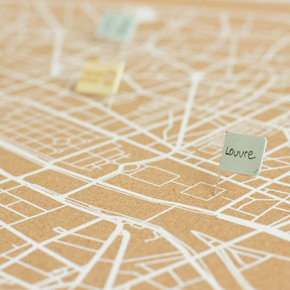 Mapa de corcho - Woody Map Natural Paris----Misswood