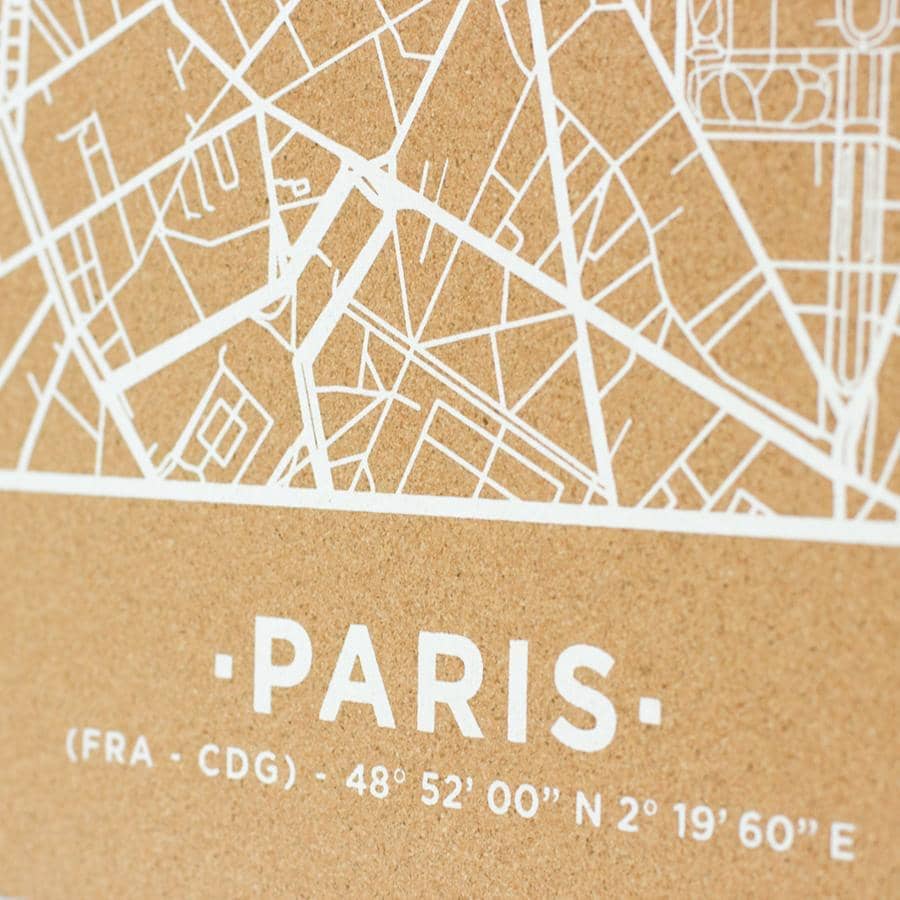 Mapa de corcho - Woody Map Natural Paris----Misswood