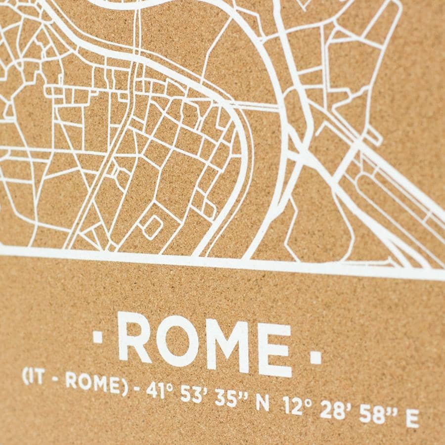 Mapa de corcho - Woody Map Natural Roma----Misswood