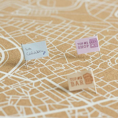 Mapa de corcho - Woody Map Natural Roma----Misswood