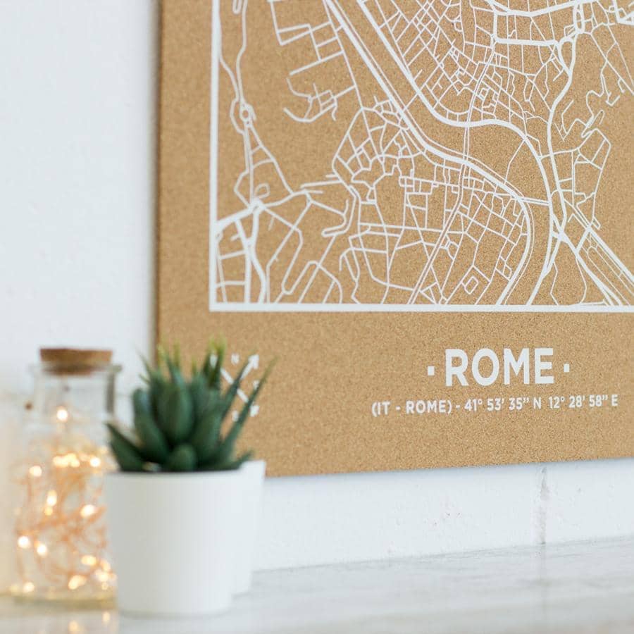 Mapa de corcho - Woody Map Natural Roma----Misswood