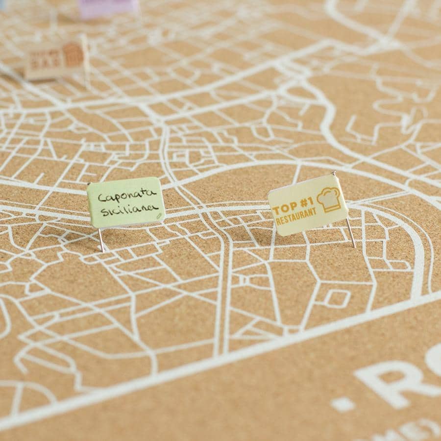 Mapa de corcho - Woody Map Natural Roma----Misswood