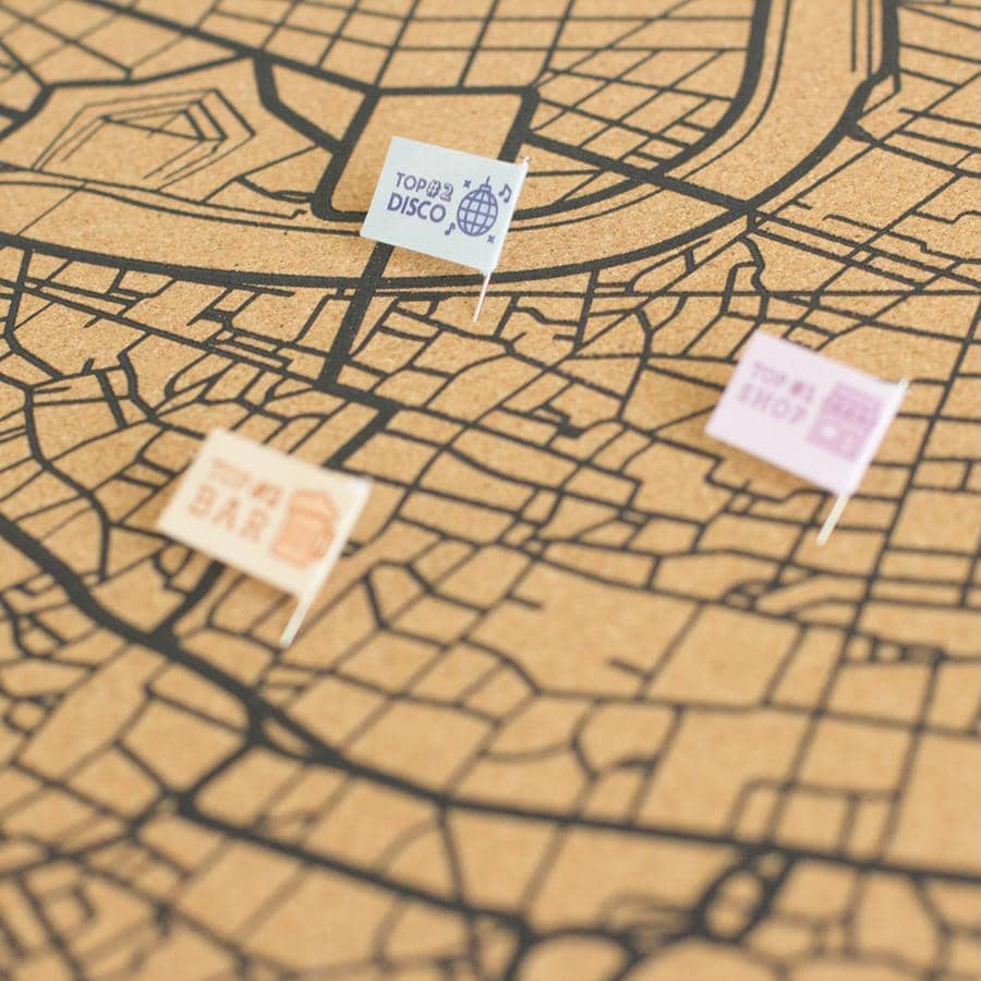 Mapa de corcho - Woody Map Natural Roma----Misswood