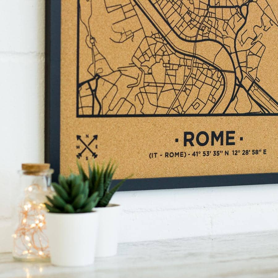 Mapa de corcho - Woody Map Natural Roma----Misswood