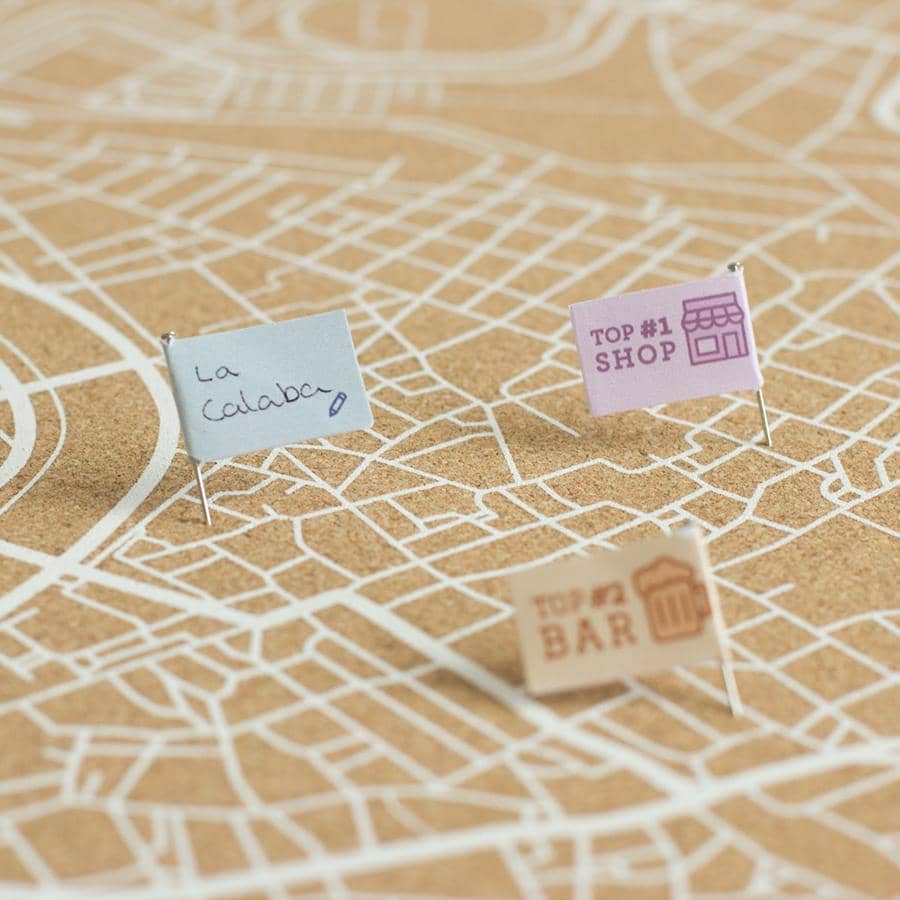 Mapa de corcho - Woody Map Natural Roma----Misswood