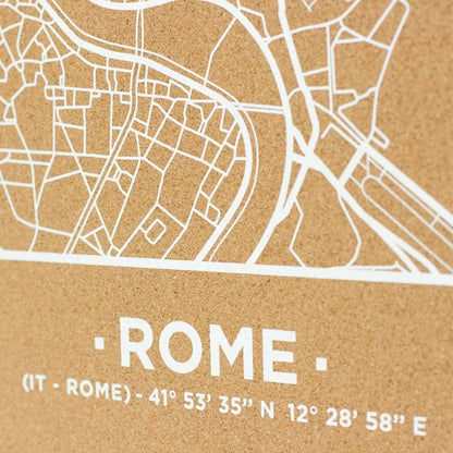 Mapa de corcho - Woody Map Natural Roma----Misswood