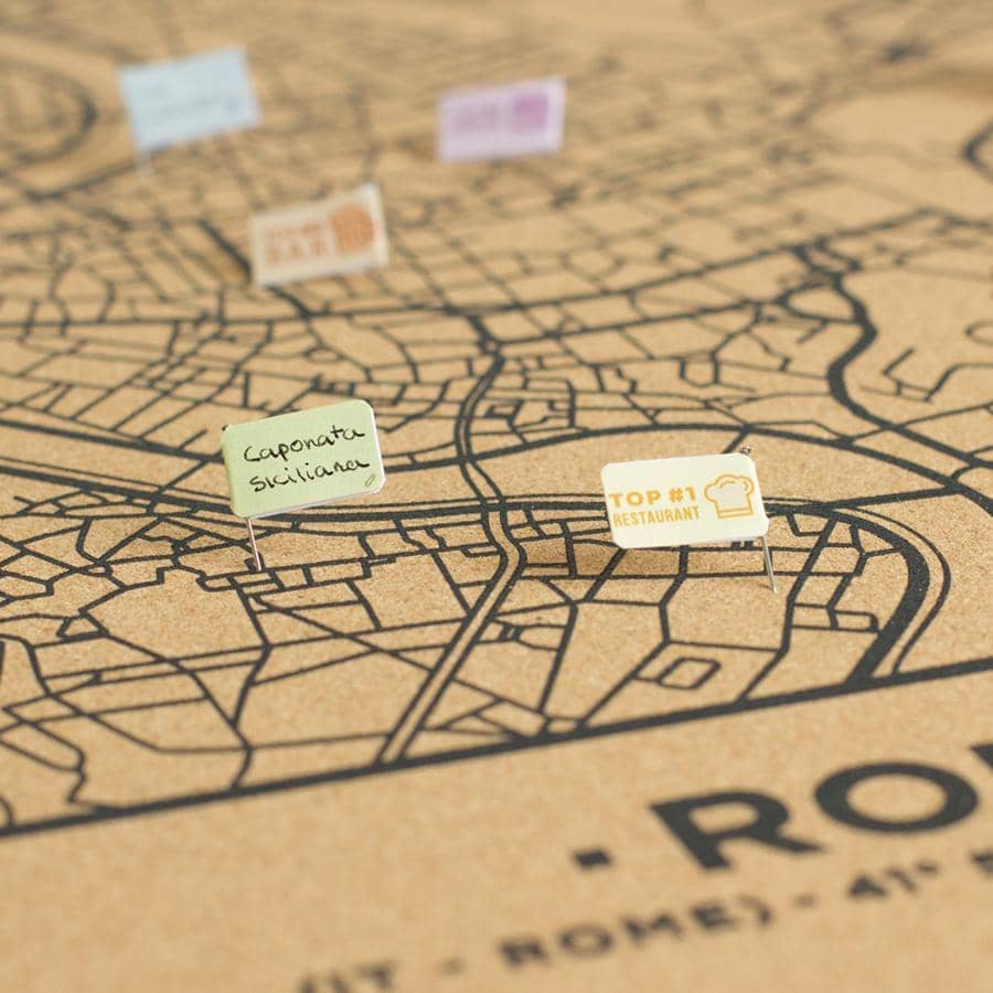 Mapa de corcho - Woody Map Natural Roma----Misswood