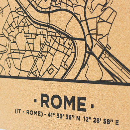 Mapa de corcho - Woody Map Natural Roma----Misswood