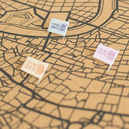 Mapa de corcho - Woody Map Natural Roma----Misswood
