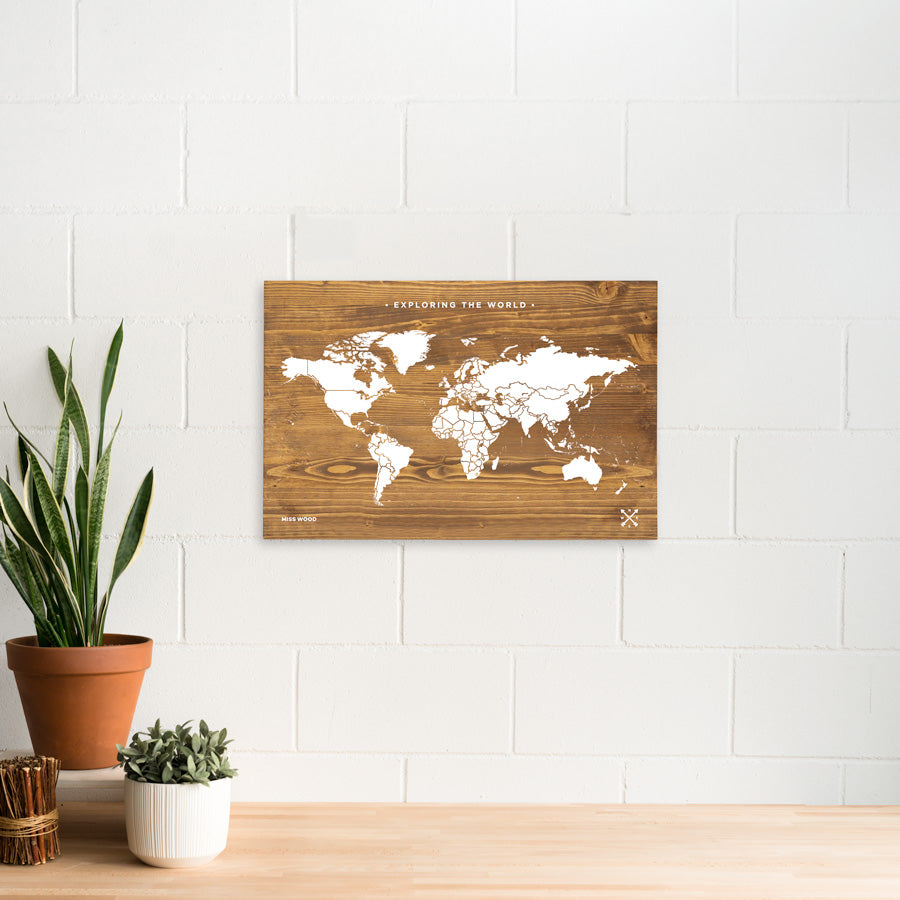 Mapa de madera - Woody Map Wooden Edition-60 x 40 cm-60 x 40 cm--Misswood